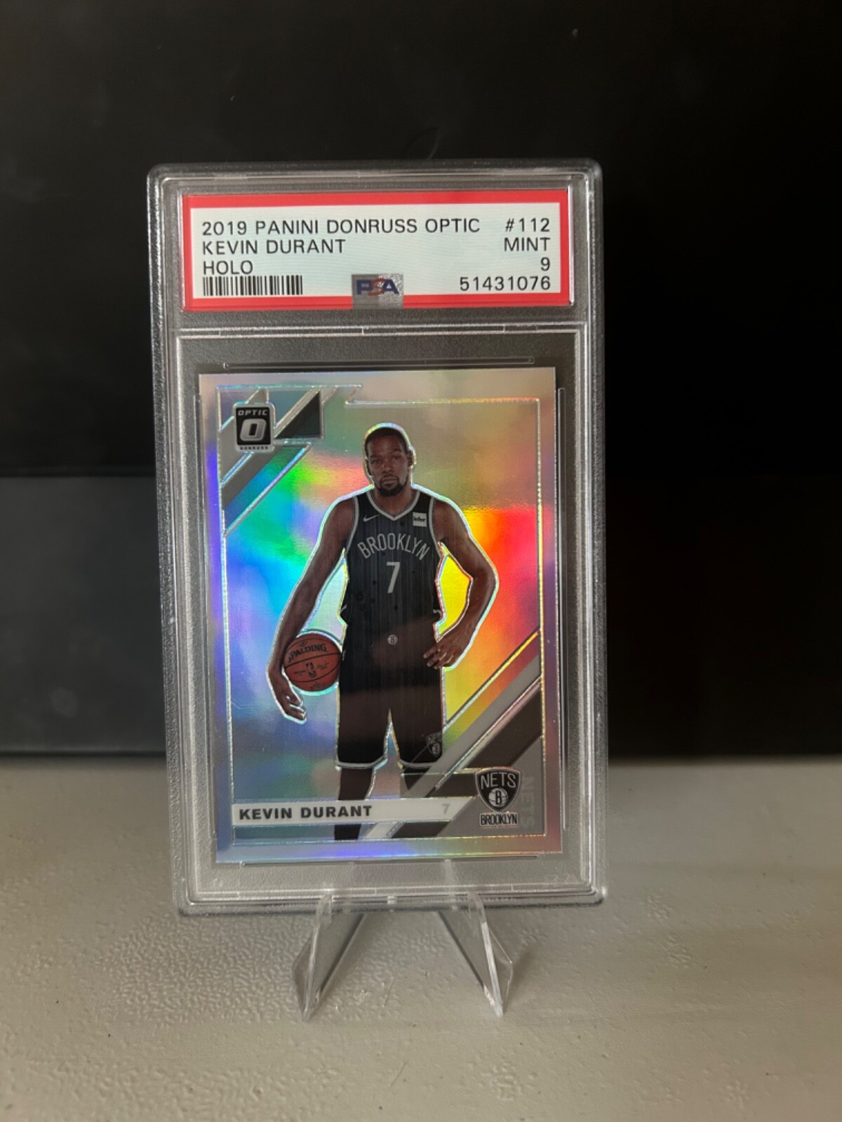 2019 Panini Donruss Optic Kevin Durant Holo (Silver) #112 PSA 9