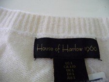 HOUSE OF HARLOW 1960 100 CASHMERE IVORY BOXY SWEATER SIZE LARGE NEW WITH TAG