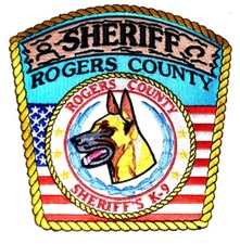 ROGERS COUNTY – SHERIFFS K-9 - OKLAHOMA OK  Sheriff Police Patch CANINE DOG