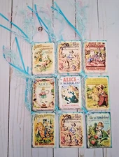 9 Alice In Wonderland~Handmade~Gift Tags~Scrapbooks~Parties~Junk Journals~Crafts