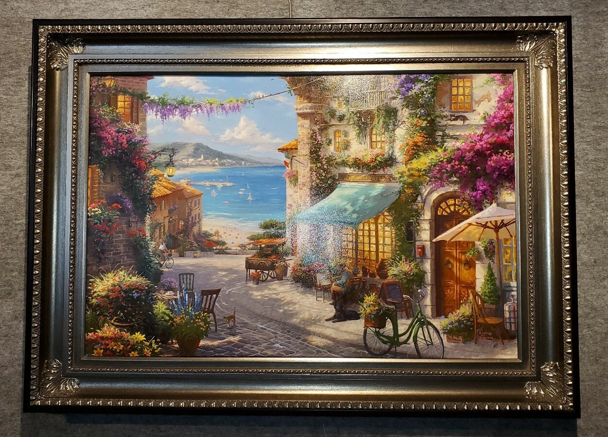 4.25" fancy Silver Leaf Ornate Oil Painting Wood Picture Frame 650S 30x40 36x48 eBay