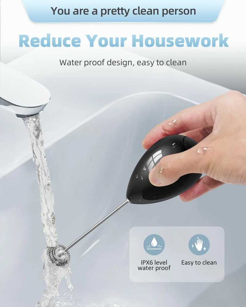 Milk Frother Handheld with CaseUSB C Rechargeable Frother Wand for Coffee Por... Milk Frother Handheld with CaseUSB C Rechargeable Frother Wand for Coffee Por...