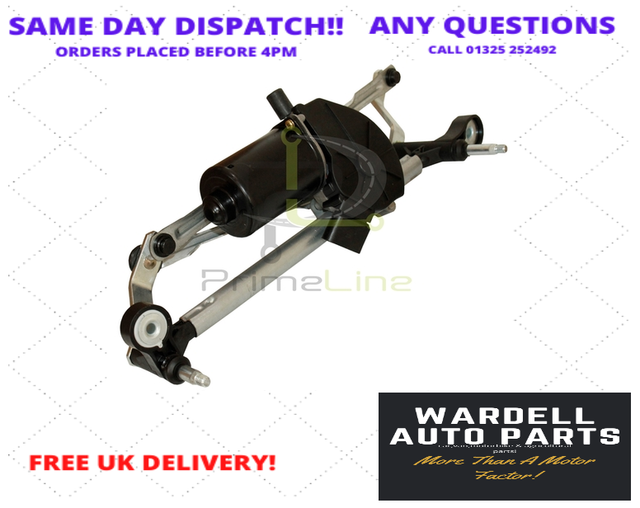 Windscreen Wiper Motor & Linkage Front for VAUXHALL CORSA D E Combo Mk3