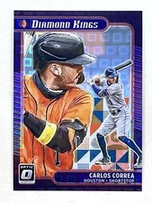 Carlos Correa 2021 Panini Donruss Optic Diamond Kings Blue Velocity /99 #12 Card
