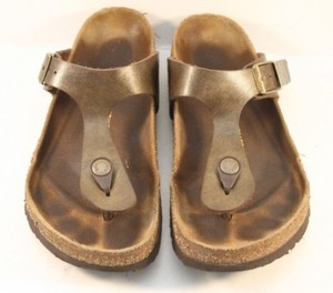 bronze birkenstock sandals