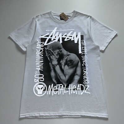 Stussy Metal Headz 30th Anniversary 3M Graphic T Shirt Men's Small