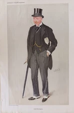 Vanity Fair SPY Print Lord Barrington, Men of the Day No. 1169, April 28, 1909
