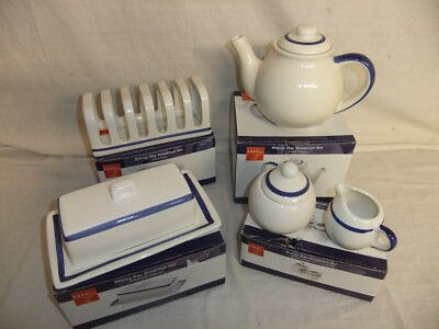 c4 Keramik Just Casa Biscay Bay - modern blau rustikaler Stil Geschirr verpackt 8H7A