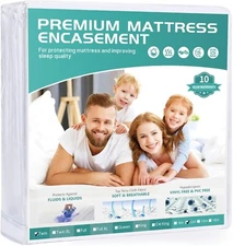 Zippered Mattress Encasement  Water proof  Protector  By Trendshphere Home