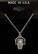 Basketball Hoop Necklace on 18 inch chain