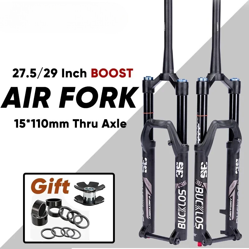 27.5/29In MTB Bike Front Suspension Air Fork Travel 160mm 15*110mm