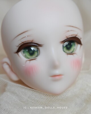 DDH-07 Semi-White Dollfie Dream Head   OOAK Custom face-up, Soft Pouty Expressio