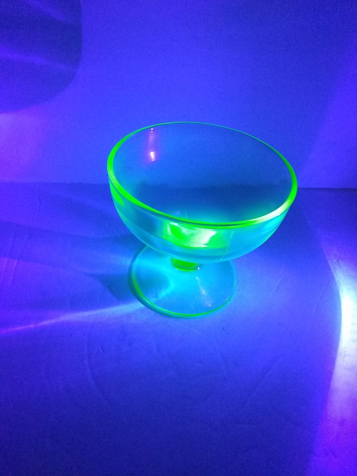 Glowing Uranium Glass Mixed Lot Set of Four Dessert Cups eBay