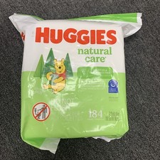 Huggies Natural Care Baby Wipes Softer For Sensitive Skin Fragrance-Free 184 Ct