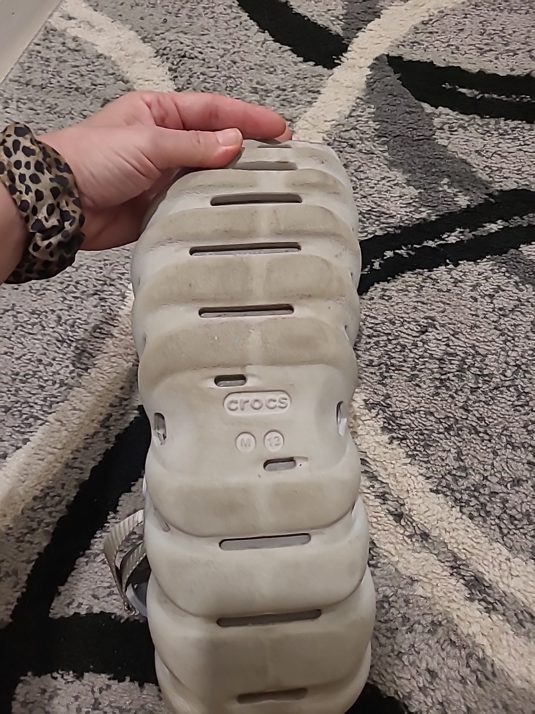 Crocs Echo Clog Gray Back strap Single AMPUTEE RI… - image 6