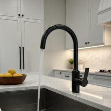 Chrome Single Lever Kitchen Mixer Faucet - Compact Design for Pic Sinks