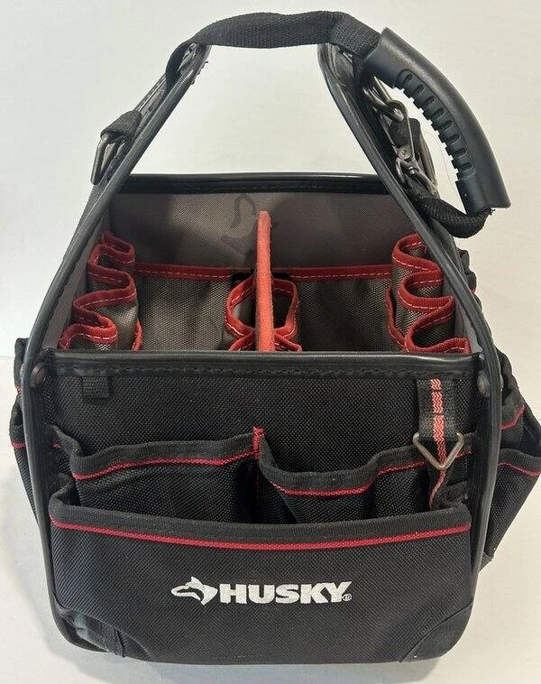Husky Pro Professional 10 in. Electrician Tool Bag with Removable Tool Wall - Image 3 of 4