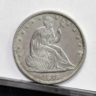 1875 Liberty Seated Half Dollar - Ch AU Details, Old Cleaned (#61365-L)