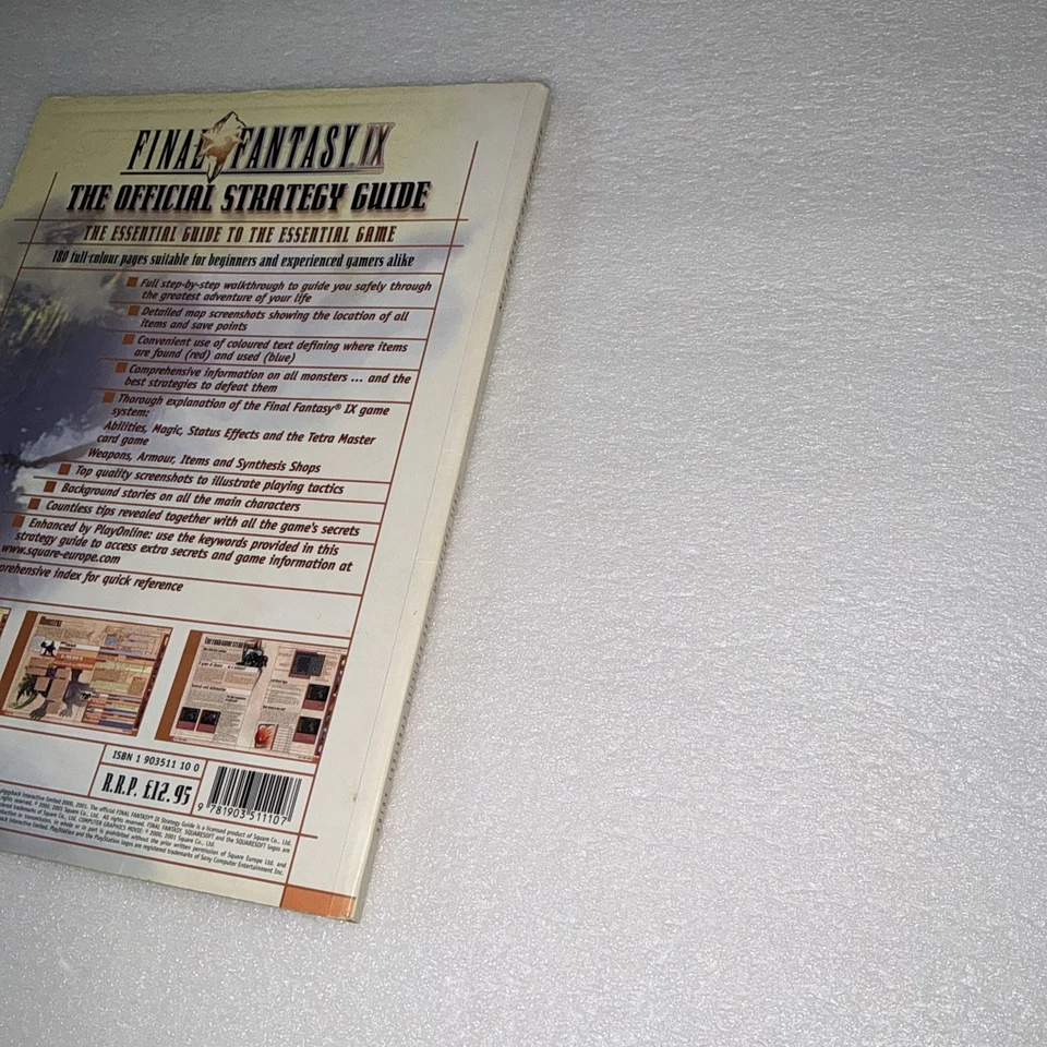 Final Fantasy IX 9 Official Piggyback Strategy Game Guide Book Go Used Rare RPG - Image 3 of 4