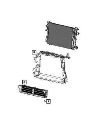 Genuine Mopar Active Shutter Grille 68617679AA