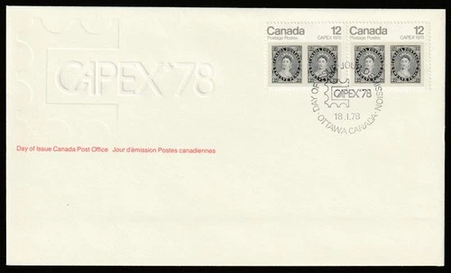 Canada #753, Capex '78, Pair, Official First Day Cover, FDC 1978