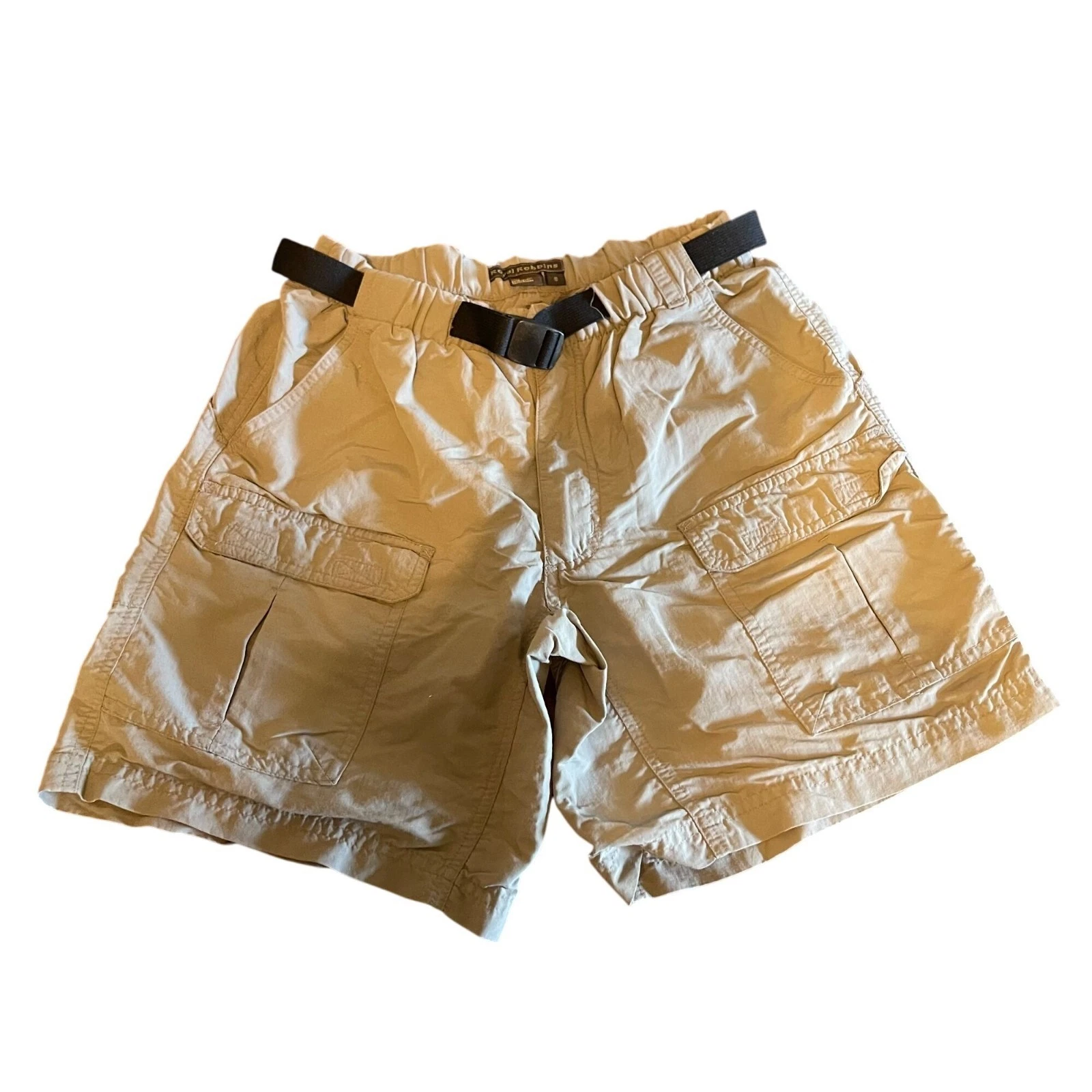 Royal Robbins Mens Cargo Shorts Belted Lightweight sz S Beige hiking fishing