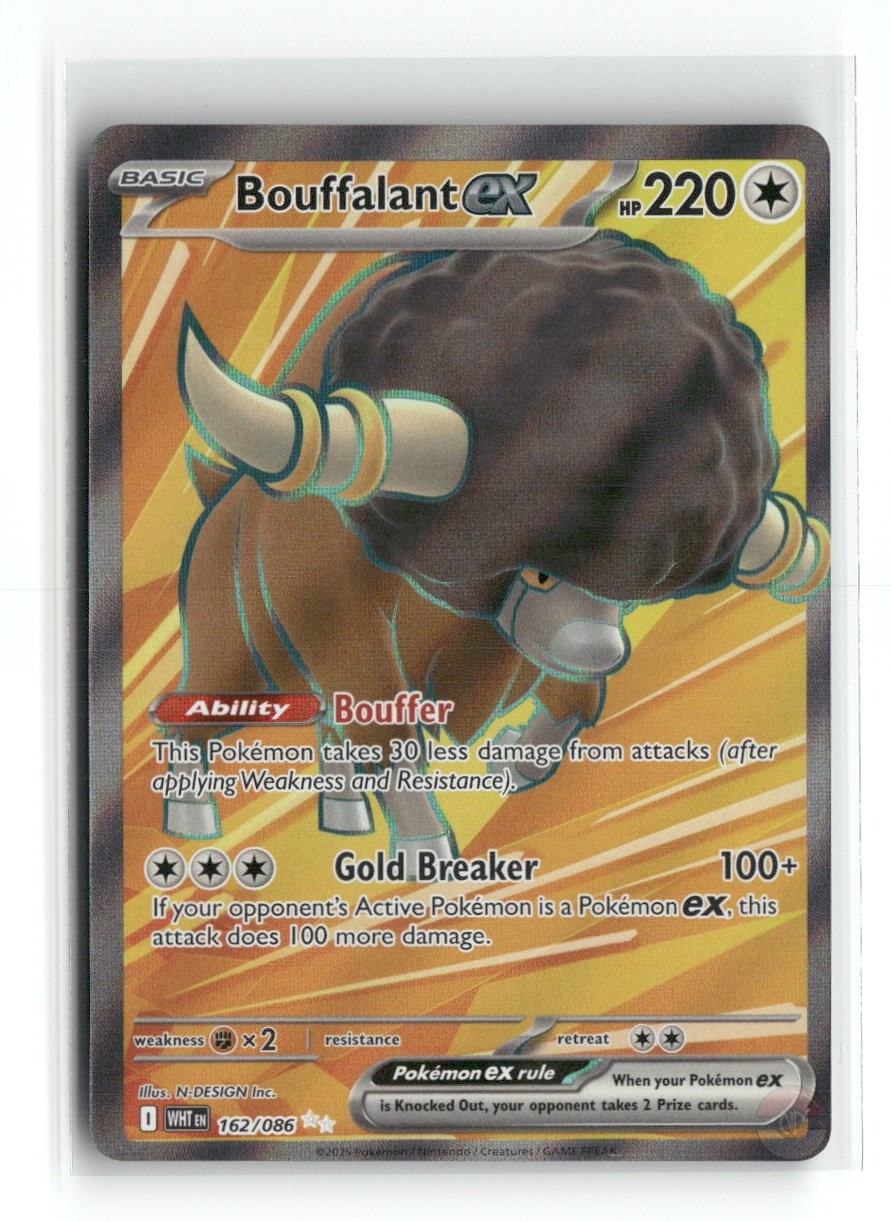 Bouffalant ex 162/086 Holo Ultra Rare White Flare Pokemon Holo NM