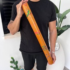 Vintage Rain Stick Honduras Handcrafted Wooden Percussion Folk Art Instrumen