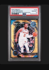 PSA 10 2024-25 Panini Select Jalen Brunson Neon Orange Pulsar FOTL /18 Low Pop 1