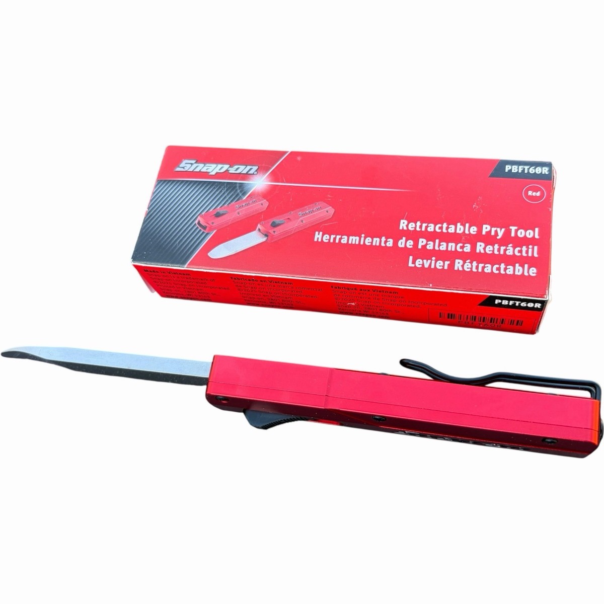 Snap on Tools Red Retractable Pry Bar Tool PBFT60R New | eBay