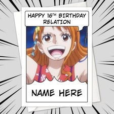 Anime Personalised Birthday Card ? NAMI ? One Piece (namizo, onami)
