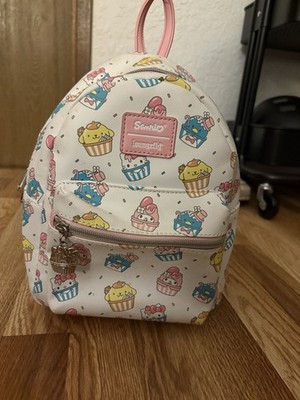 Loungefly Sanrio Hello Kitty Mini Backpack Faux Leather Pink/White Adjustable