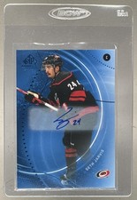 Seth Jarvis 2025 Upper Deck SP Game Used #164 Blue Auto