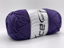 Dark Purple Macrame Cord 22903 Ice Yarns Polyester 100gr 174yd Plain Solid Color