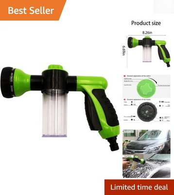 #ad #ad Compact High Pressure Cleaning Nozzle with 8 Adjustable Foaming Patterns Green $16.99