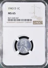 1943-D 1C  Lincoln Wheat One Cent NGC MS65   8671268-047