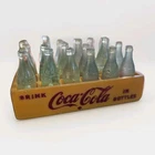 Vintage Coca Cola Bottles In Crate Mineature