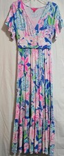 Lilly Pulitzer Womens Size Small Peony For Your Thoughts Midi/Maxi Dress Floral