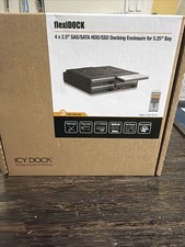 ICY DOCK 4 Bay 2.5" SATA/SAS SSD/HDD Hot-Swap Docking Enclosure for 5.25" Bay...