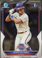 2023 Bowman Draft #BDC-2 Devin Saltiban Chrome Baseball NM