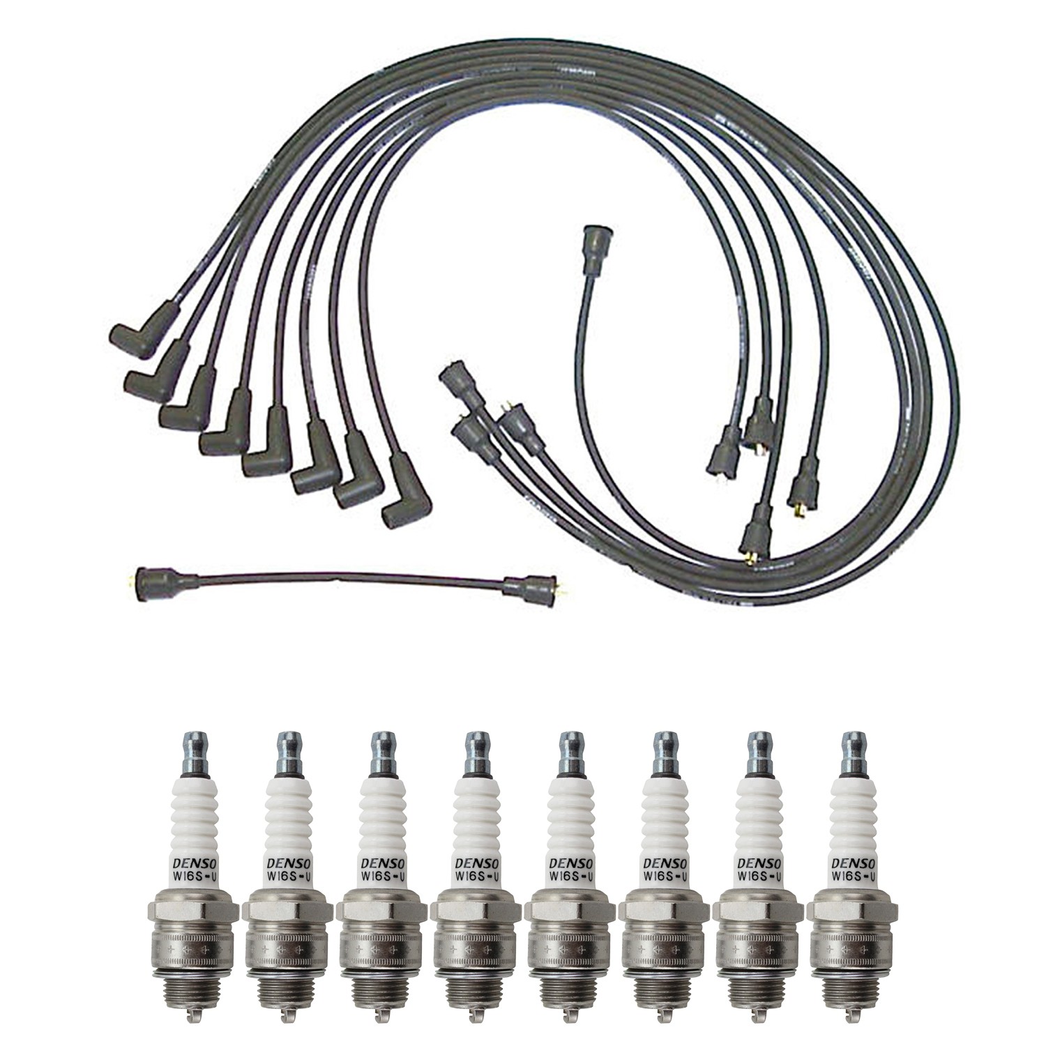 Denso Ignition Wire and Spark Plug Kit for Chevrolet Biscayne Impala GMC V8