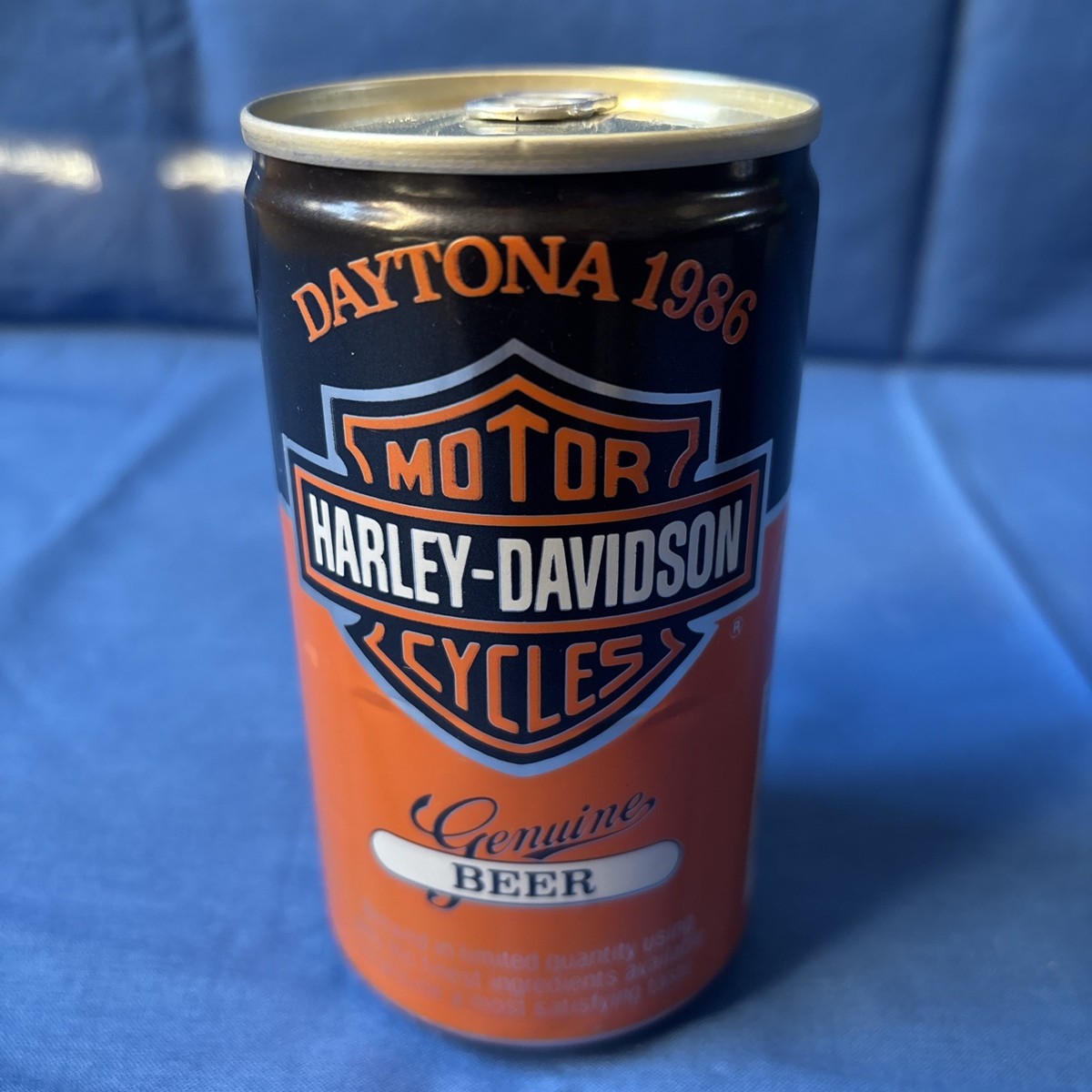 HARLEY-DAVIDSON MOTORCYCLES BEER Cans DAYTONA BEACH 1985 & 1986