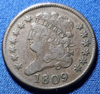1809 Classic Head Half Cent ~ Bold High Grade Original Look Type Coin 