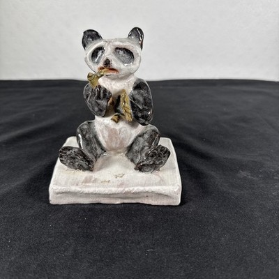 Eagle s Nest Pottery Seagrove NC Panda Figurine Harold & Co 1996 Folk Art