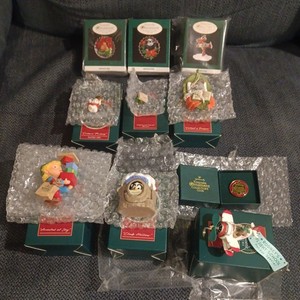 Hallmark Keepsake Ornament Lot of 10 collectors club animals 80s-90s 