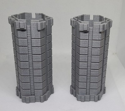Custom 2 pillars 11 tile high 3d Printed For Heroscape