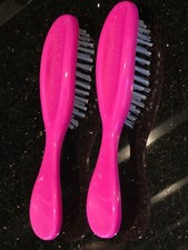 2 New AVON FLAIR 8" HAIR BRUSH New in Bag, Glitter Pink, Cepillos