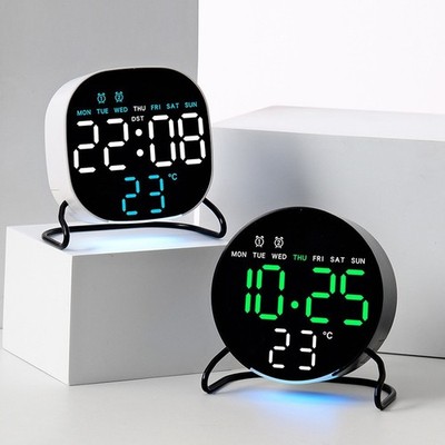 LED Tischuhr mit Wecker Countdown und für NACHTLICHT Multifunktionsdisplay