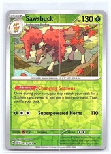SAWSBUCK 017/162 REVERSE HOLO TEMPORAL FORCES POKEMON TCG CARD