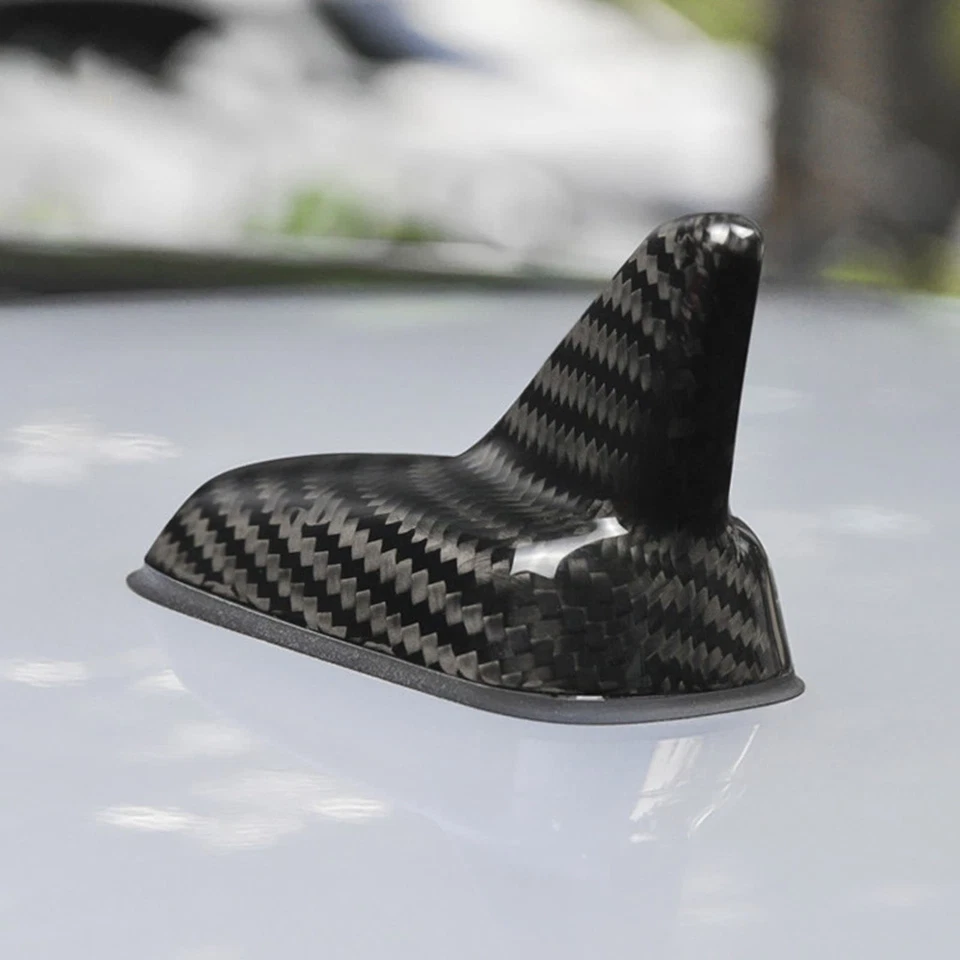 Gloss Real Dry Carbon Fiber Roof Shark Fin Antenna Cover For 15-21 Golf 7 GTi R - Imagem 4 de 4